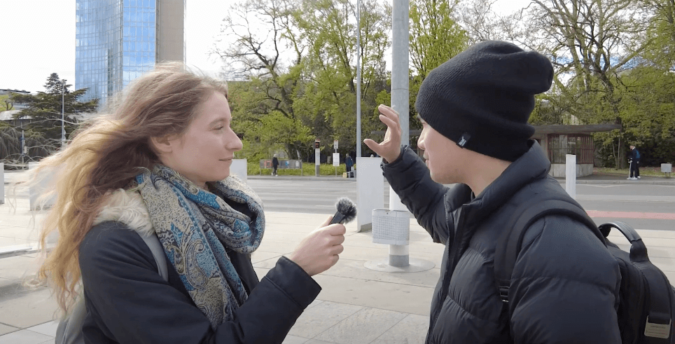 One of the people we interview during the Vox-Pop